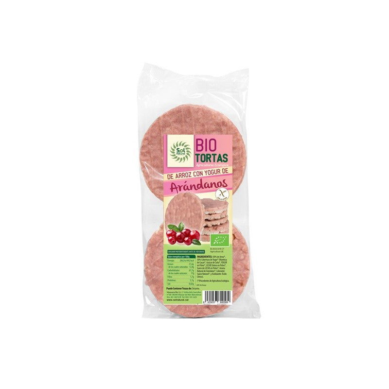 Tortitas de arroz yogur y arandano bio 100g Sol Natural