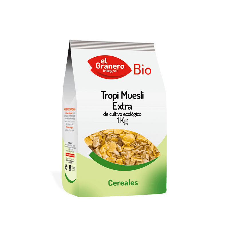 TROPI MUESLI EXTRA BIO, 1 Kg - EL GRANERO INTERGRAL - masquedietasonline.com 