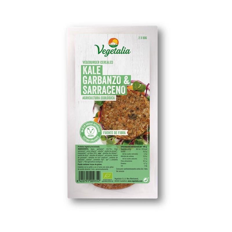 Vegeburguer de garbanzo y kale bio 160g Vegetalia