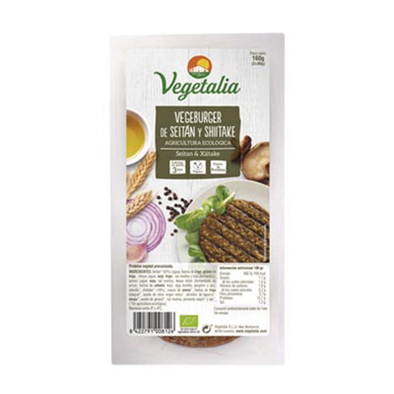 Vegeburguer de seitan y shiitake bio 160g Vegetalia