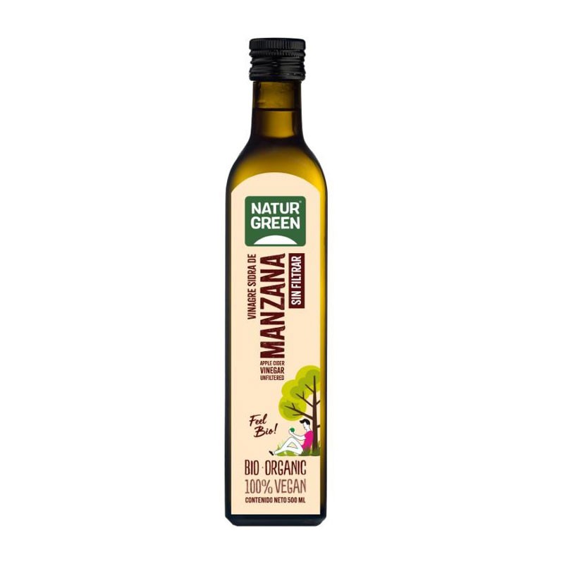 Vinagre de Sidra de Manzana sin filtrar Bio 500ml Naturgreen