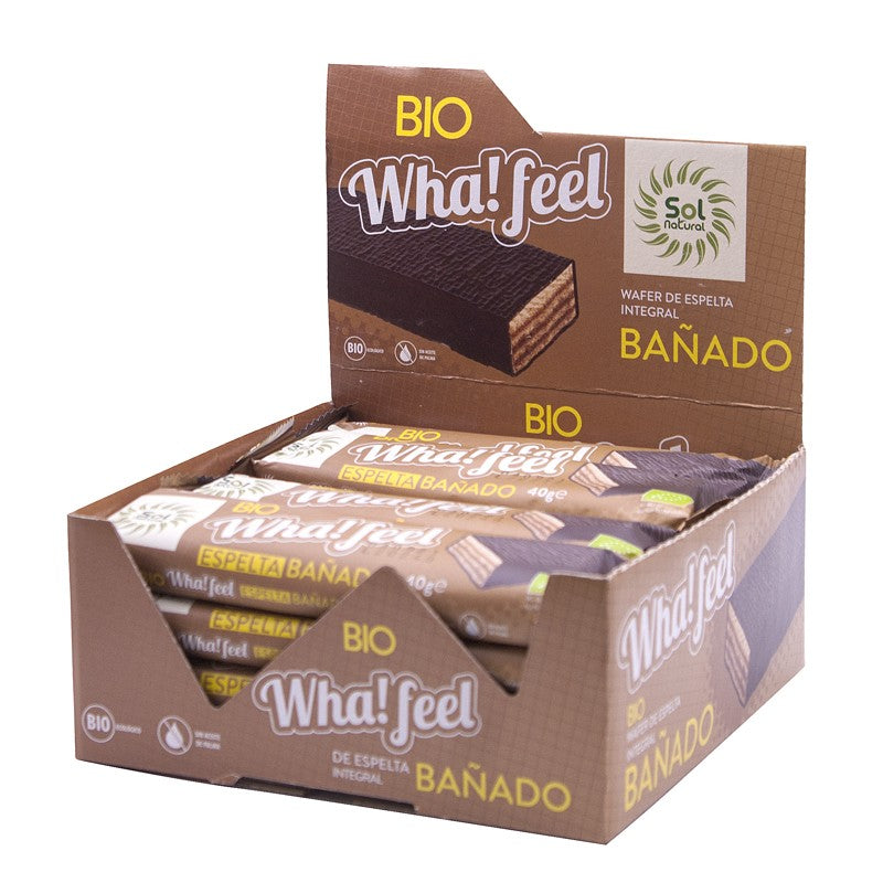 Whafeel Bañado Espelta integral y Cacao bio 16x40g Sol Natural