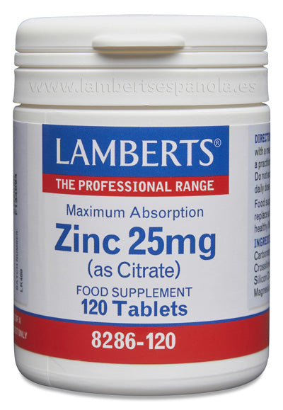 Zinc 25 mg como Citrato con mayor absorción